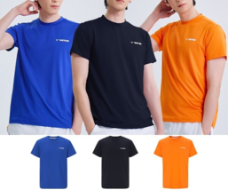 Victor 25S/S Men&#39;s Badminton T-Shirts Sports Training Tee AsiaFit VT25AT... - $44.11