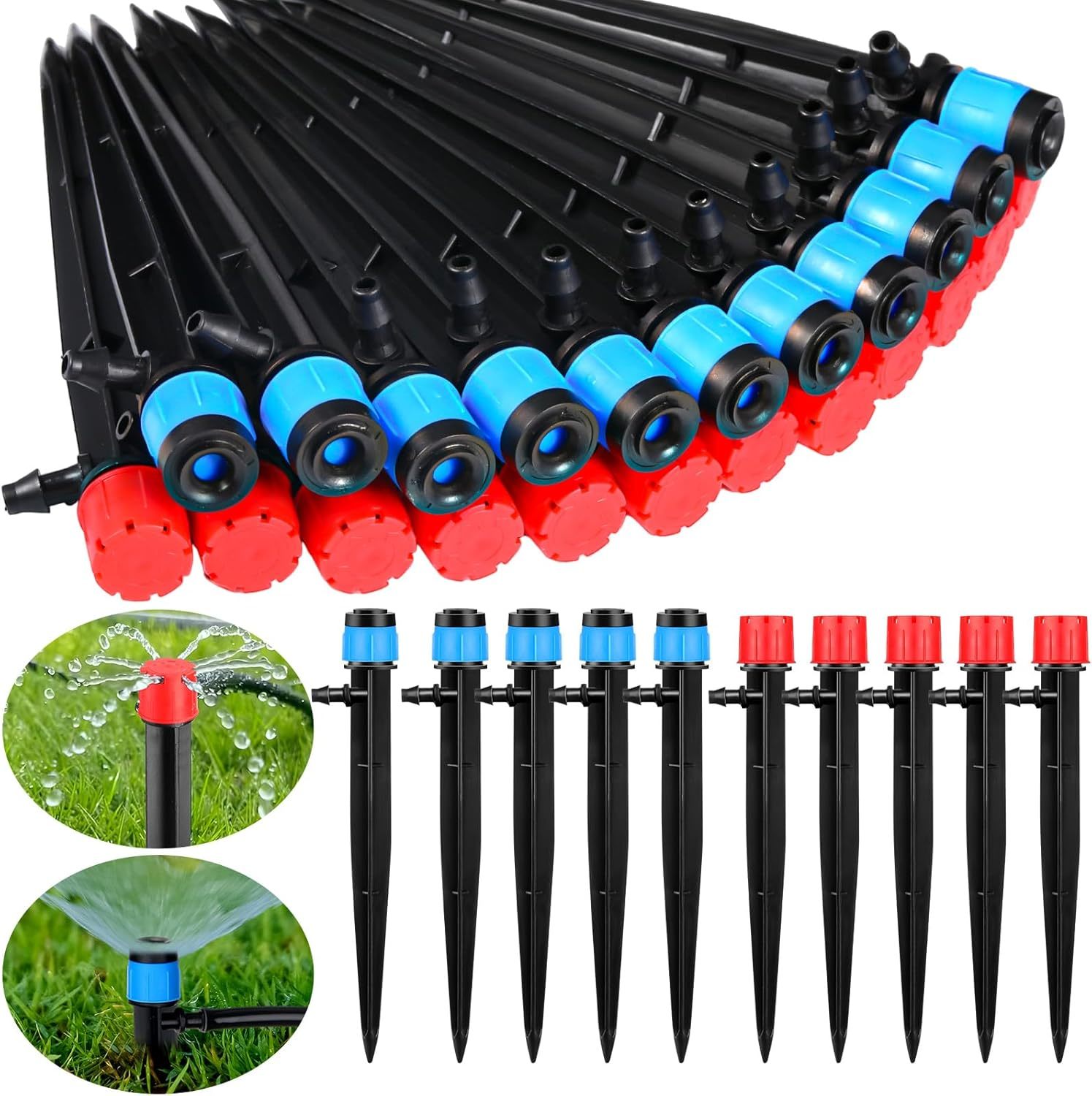 120 Pcs Drip Irrigation Emitters For 1/4&#39;&#39; Drip Irrigation Tubing 60 Irr... - $37.99