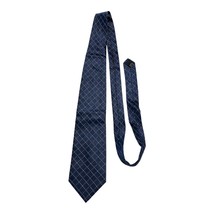 Hathaway Tie - 56 Inches, Blue Geometric Pattern, 100 Percent Silk, Good... - $11.30