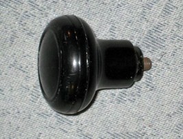 Antique Original Round Black Enamel Rim Lock Or Passage Door Knob w Inse... - $9.41