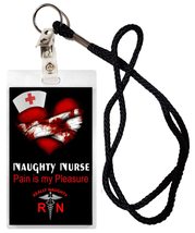 Naughty Nurse Novelty ID Badge Halloween Costume Movie Prop - £10.38 GBP