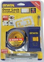 Irwin Door Lock Installation Kit (3111002) Bonus Router Bit Latch Plate ... - $23.75