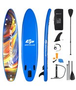10.5&#39; Inflatable Surfboard Stand Up Paddle Board Sup W/ Aluminum Paddle - £234.88 GBP