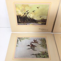 4 Vernon Ward Print Christmas Cards  England 1920&#39;s Hunting Cabin Cottage Ducks - £15.77 GBP