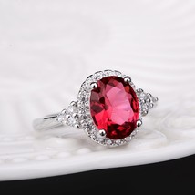 Real Natural Ruby Gemstone Open Resizable Rings for Women Genuine 925 Sterling S - £57.60 GBP