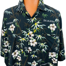 Rima Hawaiian Aloha 3XL Shirt St Kitts West Indies Hibiscus Bamboo Weld Pocket - £39.50 GBP
