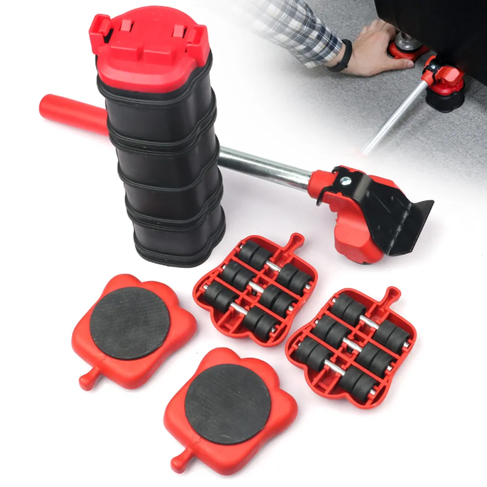 5 Pcs Furniture Moving Transport Roller Set Removal Lifting Moving Tool S - £18.58 GBP+