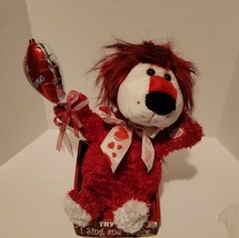 Valentine Gift Red Lion Animated Stuffed Singing Animal Dan Dee - £9.63 GBP