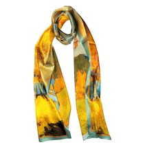 VhoMes Genuine 100% Mulberry Silk Satin Scarf 20&quot;x69&quot; Long Rectangle Shawl Wrap  - £31.41 GBP