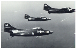 Grumman F9F 2 Panther Fighter Airplane Postcard - £4.61 GBP