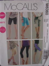 Pattern 6360 Plus Size 18W-24W Stretch Fabric Leggings in 4 lengths  Uncut - £4.86 GBP