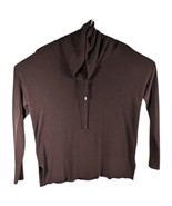 Brown Cowl Neck Sweatshirt Large Womens Jones New York Sweater - $18.81