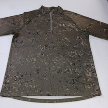 UNDER ARMOUR Fitted Men's 1/4 Zip Green Long Sleeve Pullover T-Shirt Size Large image 7