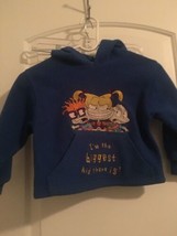  Nickelodeon Rugrats Boys Blue Fleece Hoodie Top Jacket Size XS - £30.93 GBP