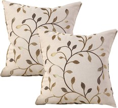 Gyrohome Throw Pillow Case,Pack Of 2, Classical Embroidery Jacquard, 16X16In - $43.99