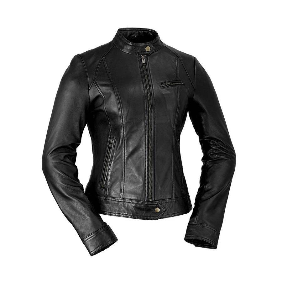 DODICI Women Fashion Moto Genuine Leather Jacket Item image 2