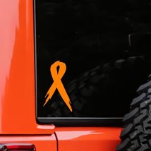 Kidney &amp; Leukemia Cancer Ribbon 5x2.8 Vinyl Decal Sticker Custom Truck Window Bu - £4.47 GBP