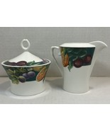 Mikasa Ultima + Passion Fruit Creamer &amp; Sugar Bowl Set HK706 - £23.47 GBP