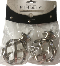 Cambria Premier Birdcage Finials Polished Nickel 4&quot; High Set of 2 - $38.10