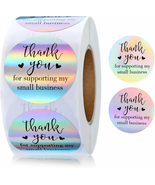Thank You Stickers, 500Pcs 1.5Inch Thank You for Supporting My Small Bus... - $10.28