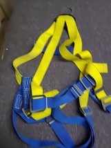 Heavy Duty Body Safety Harness Adjustible Large  Blue / Yellow - $20.42