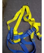 Heavy Duty Body Safety Harness Adjustible Large  Blue / Yellow - $28.00 CAD