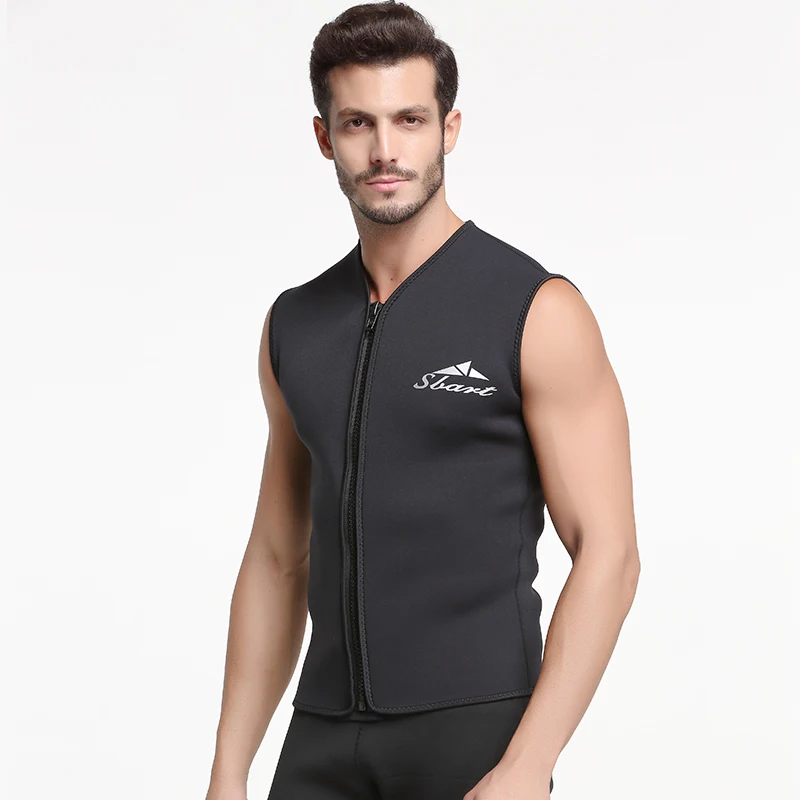 Sporting Sbart Neoprene 5mm Zip Up Scuba Diving Suits Vest Men Wetsuits Snorkeli - £65.54 GBP