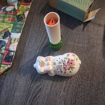1978 Avon Piglet Ceramic Fragrance Holder &amp; ChristmasCandleCologne Sweet... - $21.78