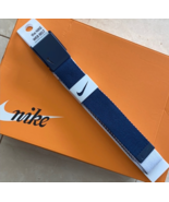 Nike Tech Essentials Single Web Golf Belt Reversible Blue/White Bottle O... - £18.61 GBP