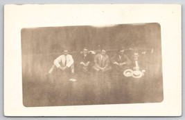 RPPC Five Men Seated On Hill Postcard M27 - £3.95 GBP