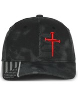 Christian Hats for Men Women Jesus 3 Nail Cross Hat RED CROSS Adjustable... - $24.74