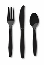 Black Velvet Heavyweight Premium 24 Ct Cutlery Forks Knives Spoons - £3.55 GBP