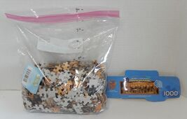 Master Pieces GOLDEN RETREIVER PUPPIES Panoramic 1000 piece Jigsaw Puzzle - $9.85