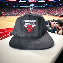 Logo 7 Chicago Bulls SnapBack Plain Black Wool Blend Unisex Hat Cap Vintage - £25.46 GBP