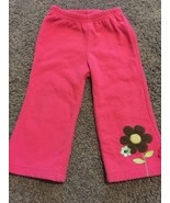 Child Of Mine Girls Pink Fleece Pants Blue Brown Flower On Leg 12 Months - €2,52 EUR