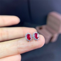 Na ruby stud earrings mini natural ruby stud earrings natural gemstone birthstone gifts thumb200