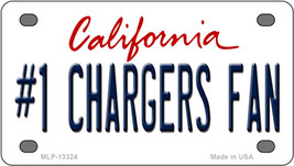 Number 1 Chargers Fan California Novelty Mini Metal License Plate Tag - £11.92 GBP
