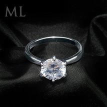 2.5 Carat Round Cut Solitaire Bridal Engagement RING Simulated White Gold Plated - £22.14 GBP