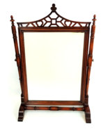 40s Kindel Tilt 2ft T Regency Dresser Mirror Chinoiserie Faux Bamboo Chi... - $841.49