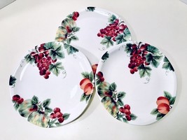 Royal Doulton 1994 Everyday Fine China Vintage Grape 3 Dessert Plates Se... - $29.95