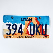 1996 United States Utah Centennial Passenger License Plate 394 UKU - $18.80