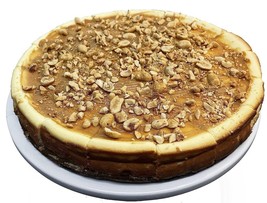 Andy Anand Delicious Gluten Free &amp; Sugar Free Peanuts Bits Cheesecake 9&quot; Made Fr - £55.60 GBP