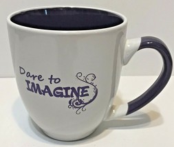 Dare to Imagine Coffee Tea Cup Mug Purple and White Collectible - £6.78 GBP