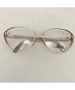 Vintage New Funky Silhouette Sky Blue &amp; Gold Glasses M6250 57-15-130 - $40.00