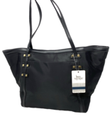 NWT Bon Voyage Black Nylon Tote Lined Magnetic Closure Shoulder Straps M... - $522.69 MXN