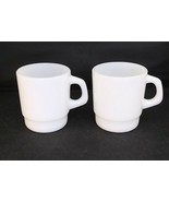 2 Vintage Termocrisa Stacking Milk Glass Mugs MINT CONDITION - $12.33 CAD