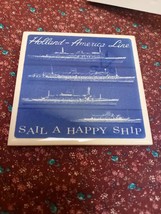 Holland-America Line souvenir Delft &quot;Sail a Happy Ship&quot; coaster New in box cert. - £3.86 GBP