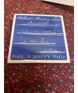 Holland-America Line souvenir Delft &quot;Sail a Happy Ship&quot; coaster New in b... - $7.40 CAD