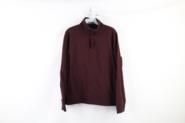 Untuckit Mens Size Small Heavyweight Half Zip Pullover Sweater Burgundy - $44.50