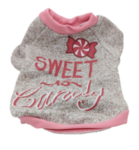 Born To Be Loved Thin Size Large Pet Sweet As Candy Fleece Sweater - £8.53 GBP